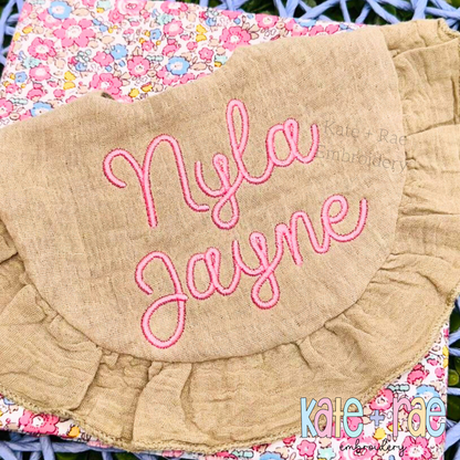 Delilah Satin Stitch Embroidery Font