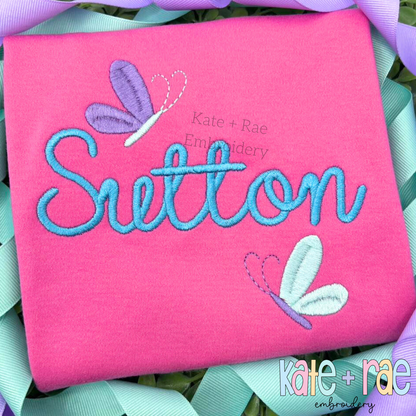 Delilah Satin Stitch Embroidery Font