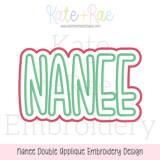 Nanee Double Applique Embroidery Design