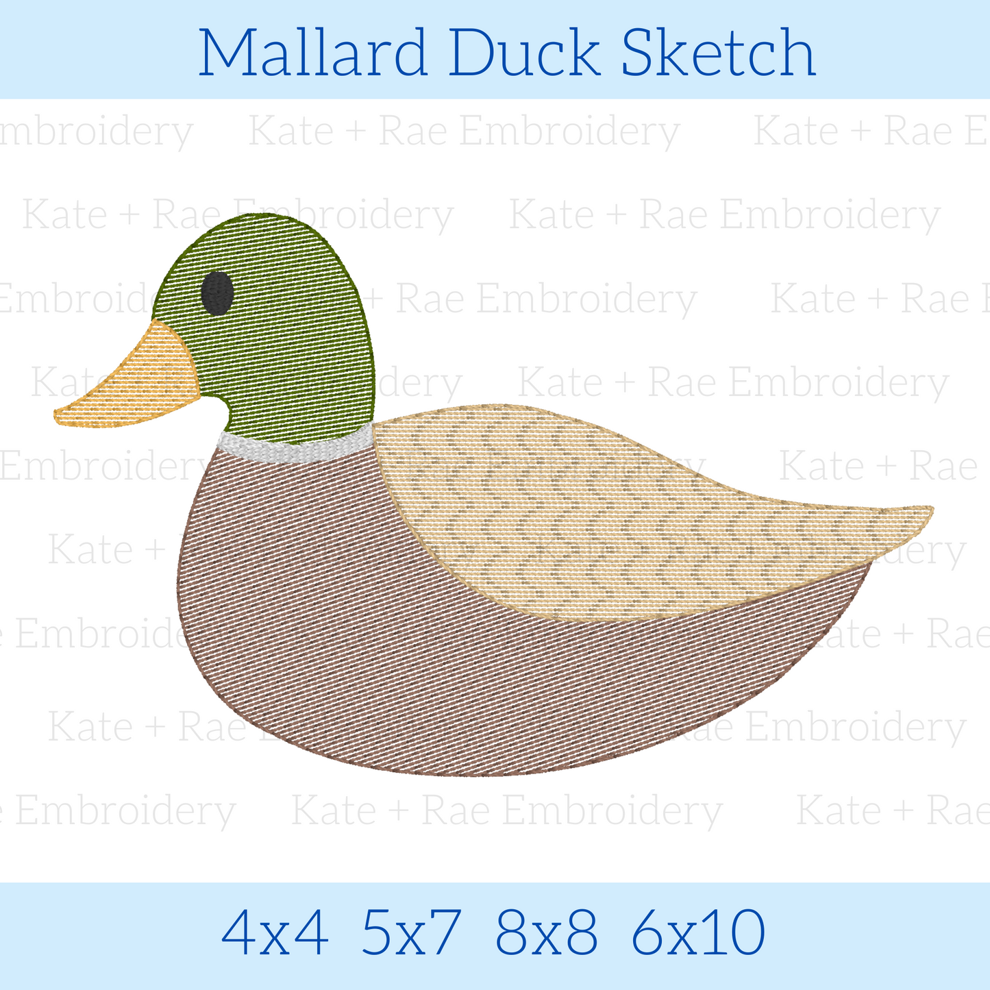 Mallard Duck Sketch Stitch