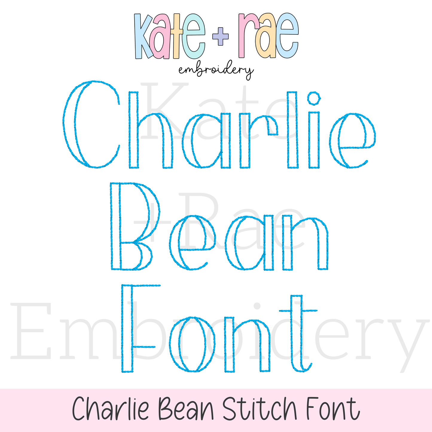 Charlie Bean Stitch Embroidery Font