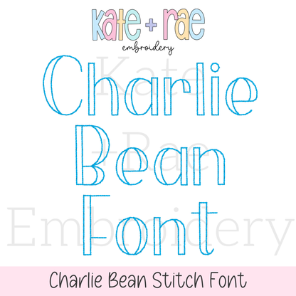 Charlie Bean Stitch Embroidery Font