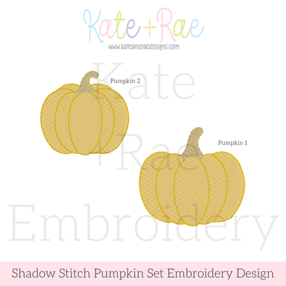 Shadow Pumpkin Fill Stitch Embroidery Design
