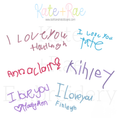 Examples of Handwriting Digitizing by Kate + Rae Designs