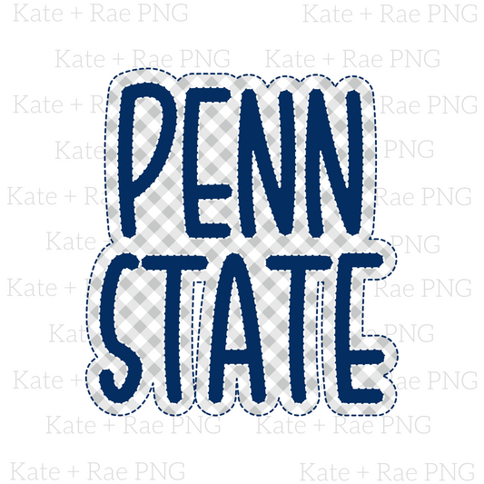 Penn State Faux Applique