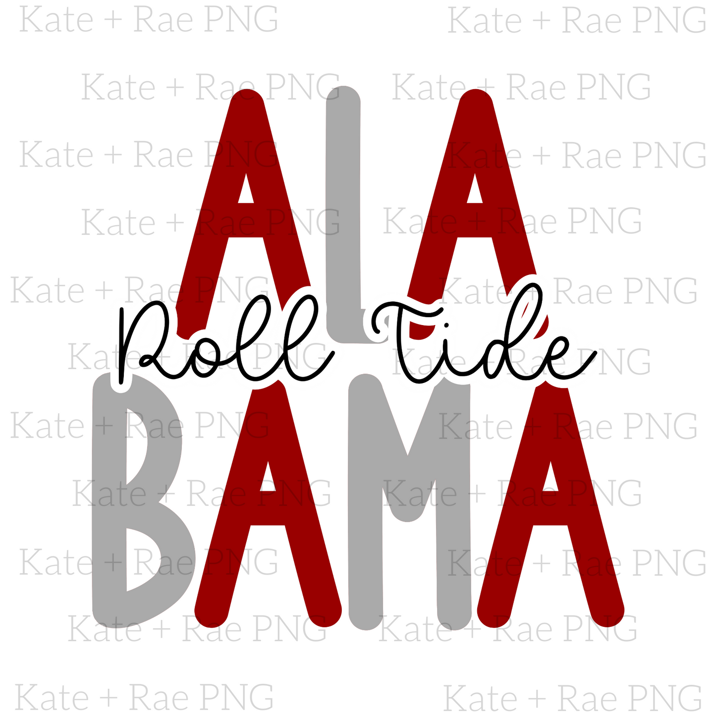 Alabama Roll Tide Double Stack PNG