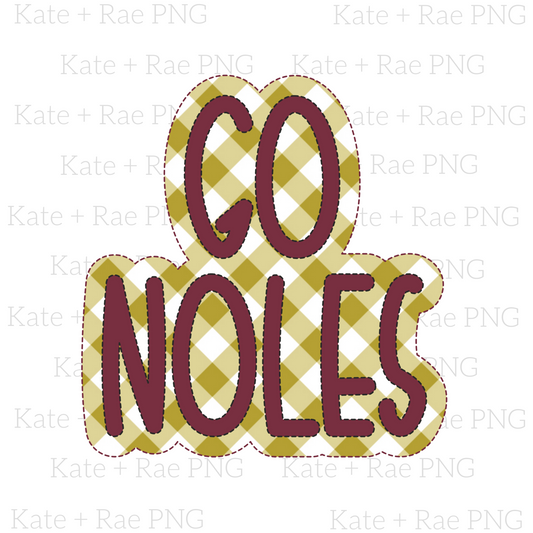 Go Noles Faux Applique