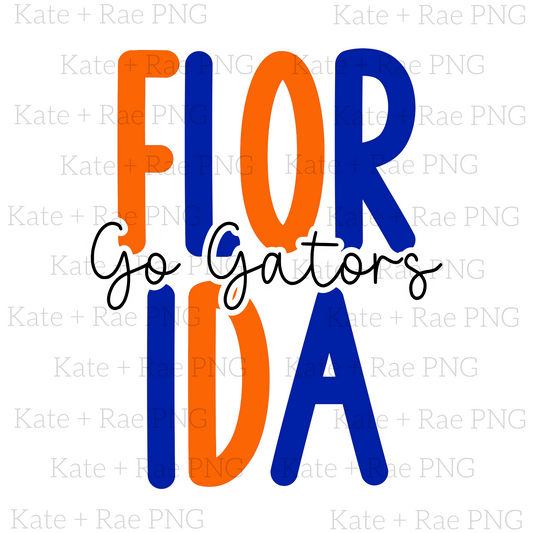 Florida Go Gators Double Stack PNG