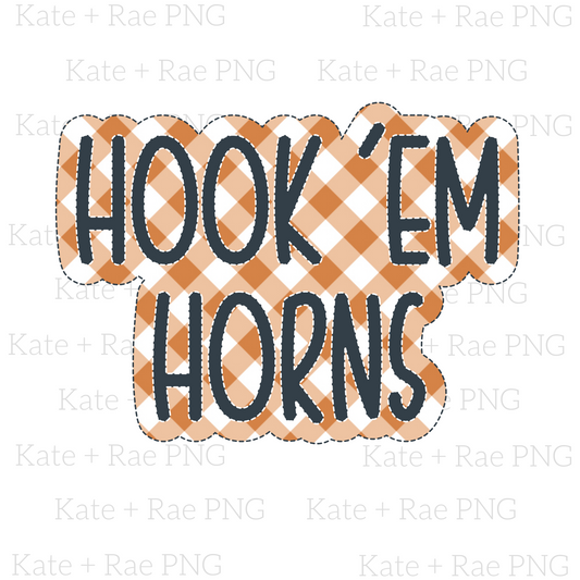 Hook 'Em Horns Faux Applique