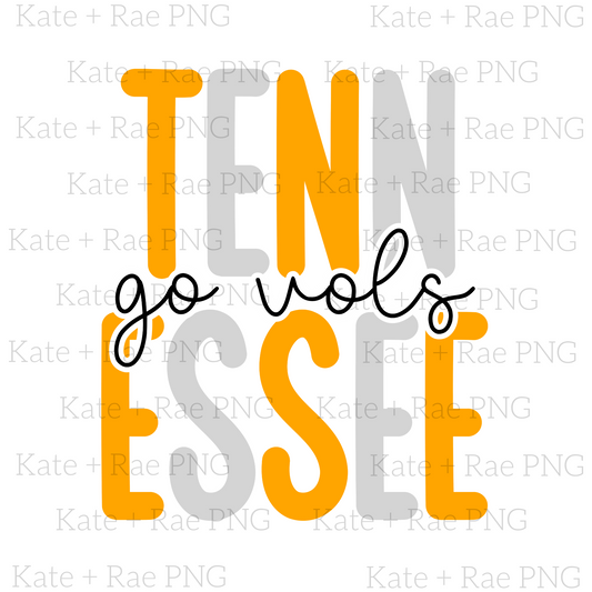 Tennessee Go Vols Double Stack PNG
