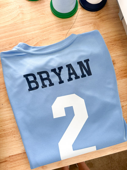 Back of Jersey Names - Softball & Baseball