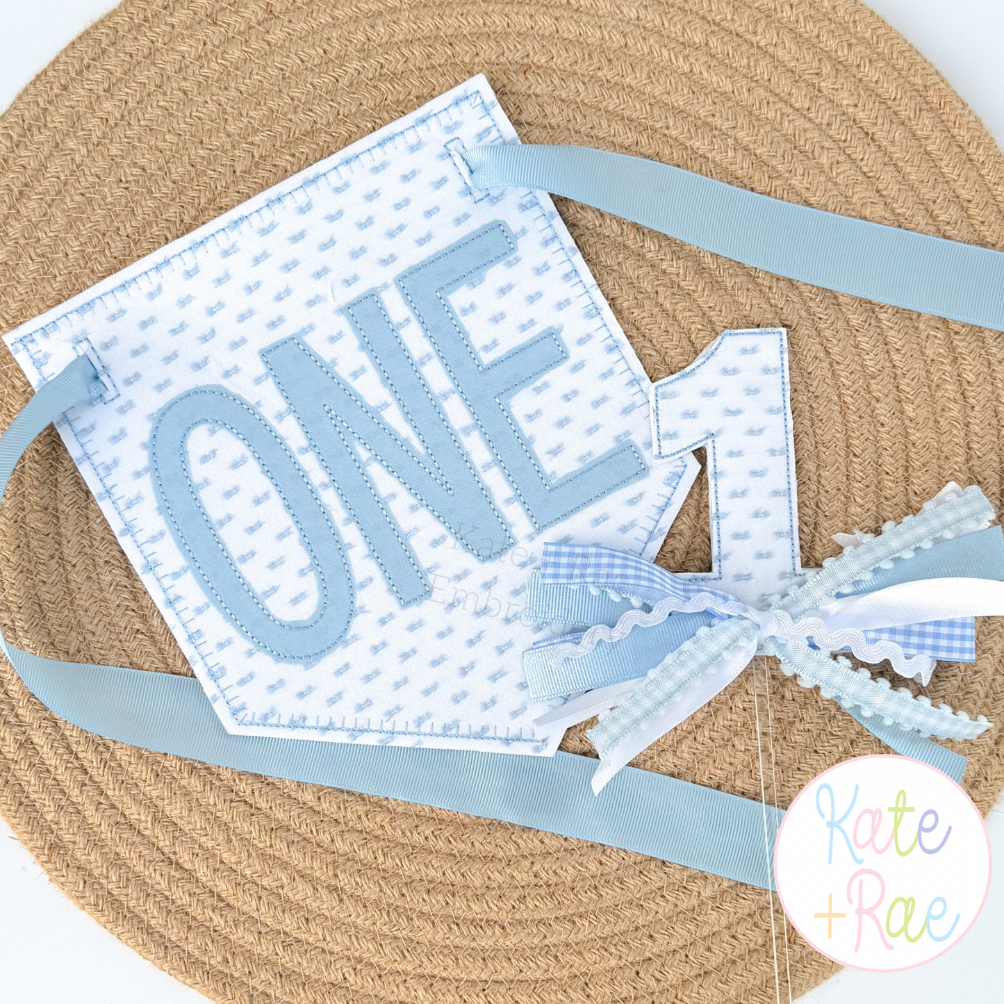Birth/ Birthday Blanket Stitch Applique Banner In The Hoop Embroidery Design