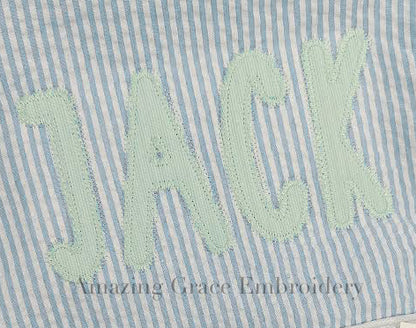 Simple Life Applique Font - Zigzag Stitch