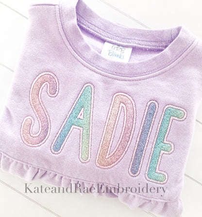 Simple Life Applique Font - Satin Stitch