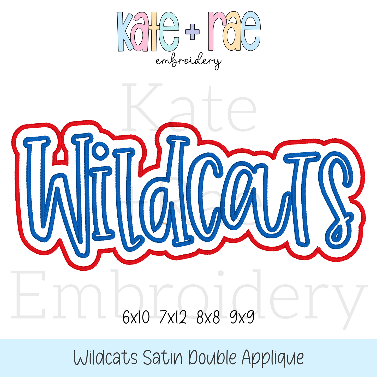 Wildcats Double Satin Applique