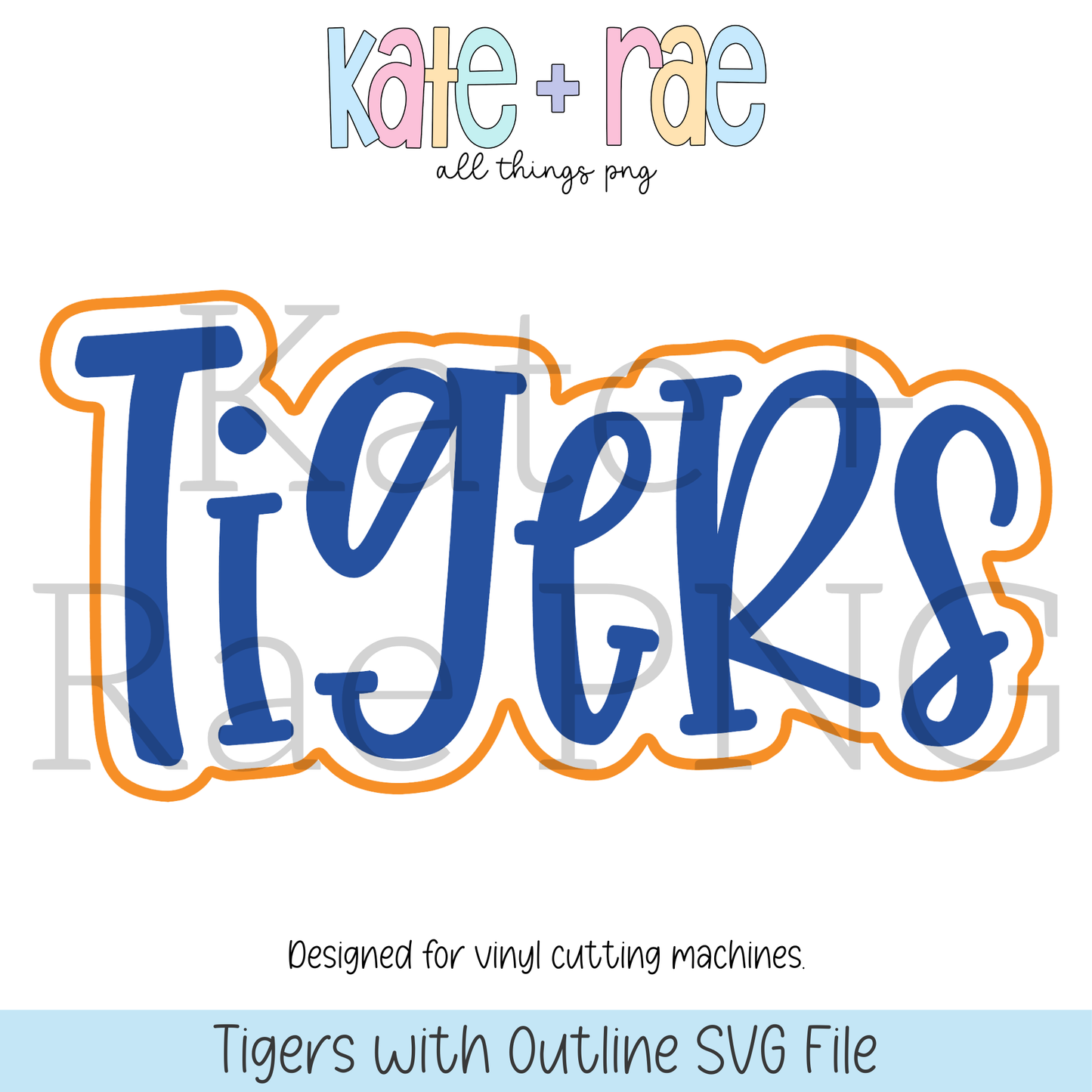 Tigers with Outline SVG