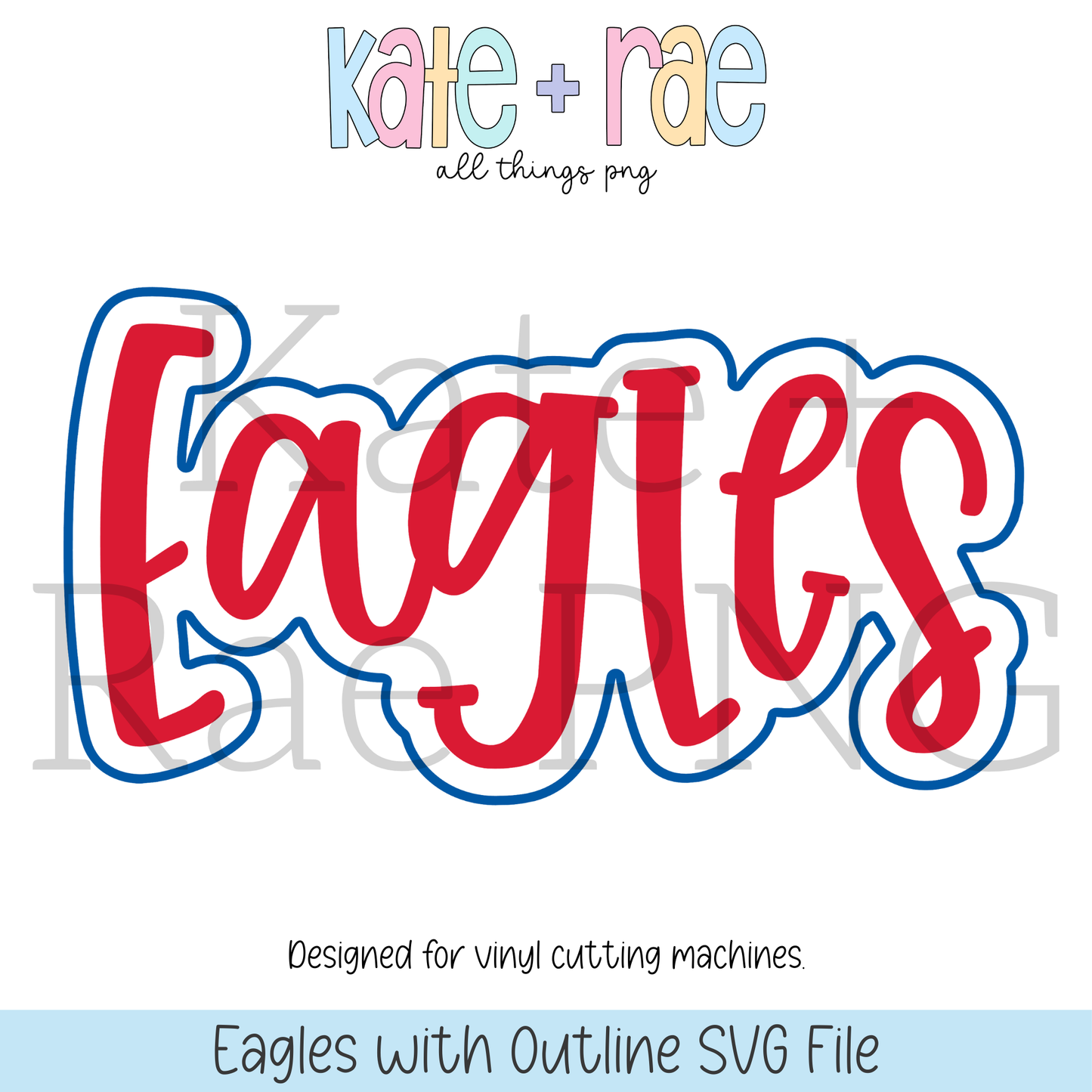 Eagles with Outline SVG