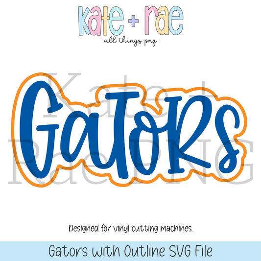 Gators with Outline SVG