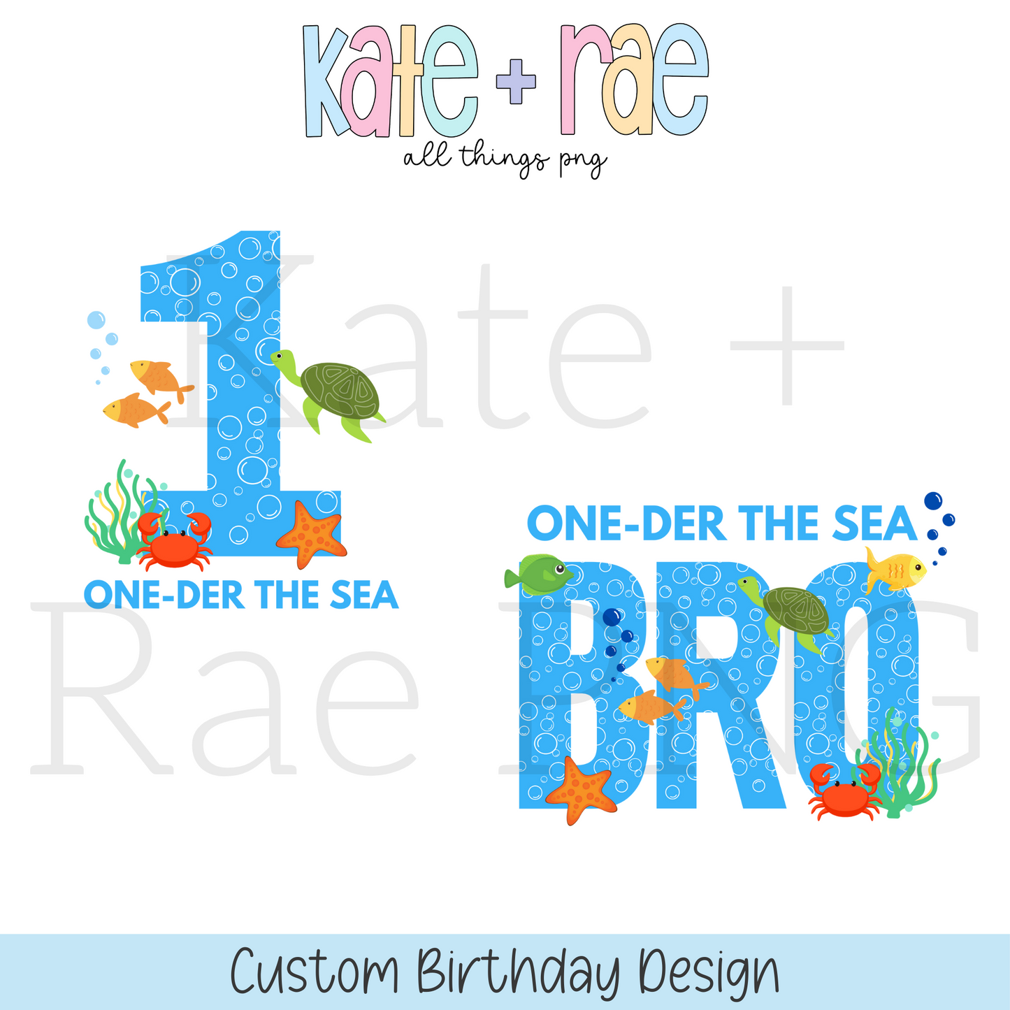 One-der the sea custom bday design