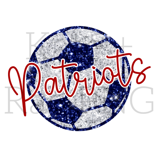 Patriots Glitter Soccer PNG