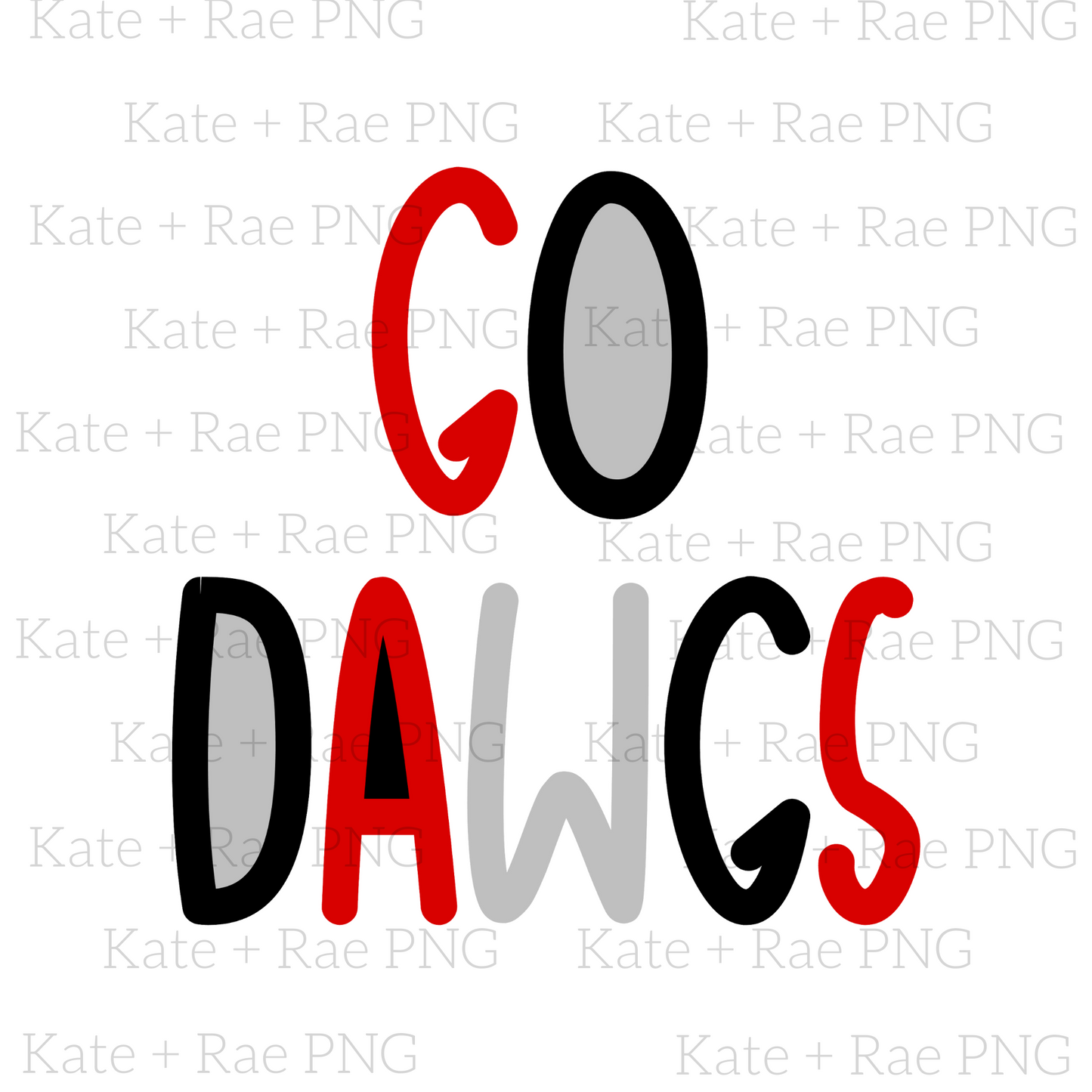 Go Dawgs Two Toned PNG