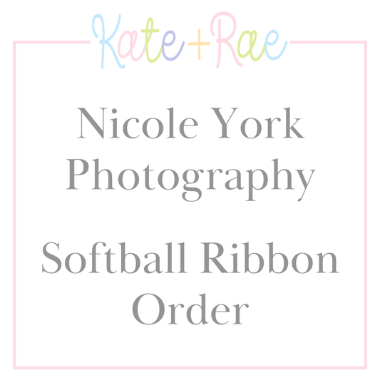 Nicole York Photography - Softball Ribbon Order