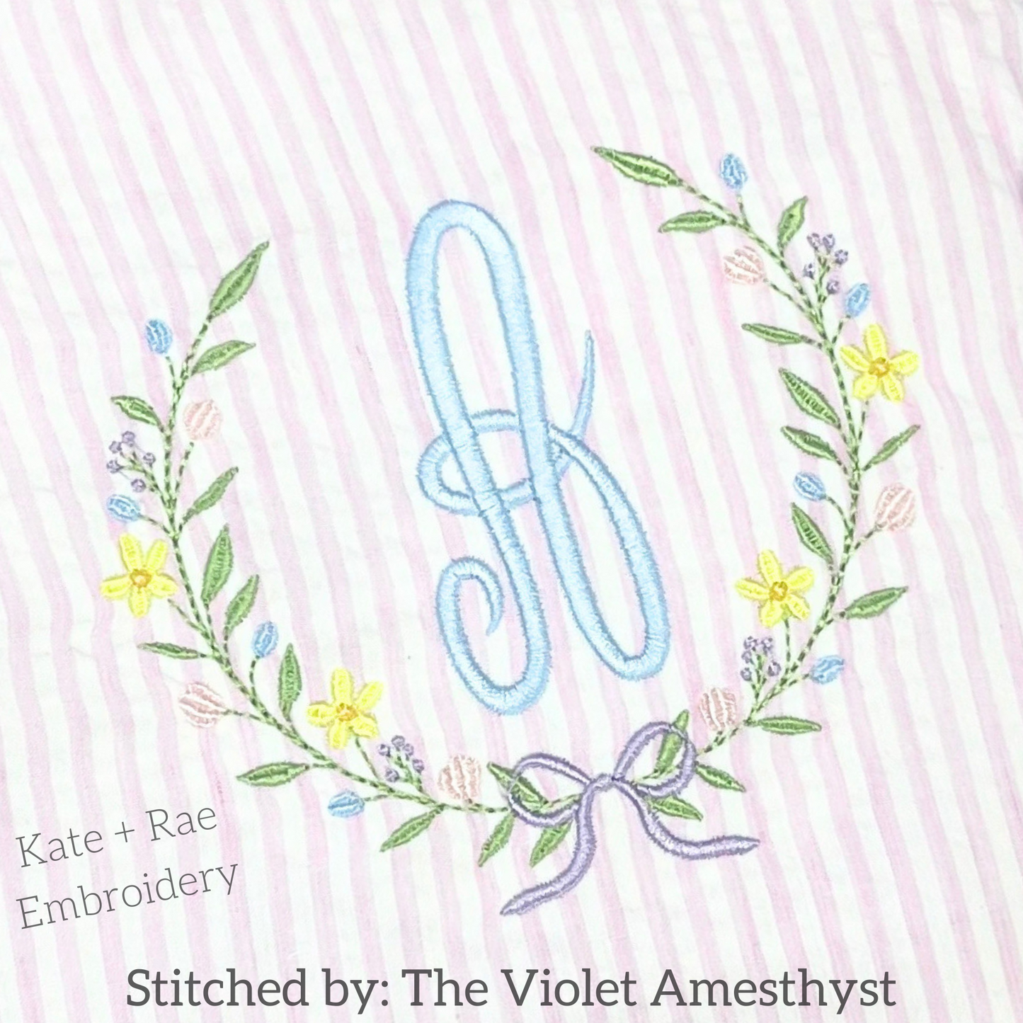 Wildflower Frame Fill Stitch Embroidery Design