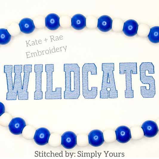 Varsity Sketch Stitch Embroidery Font