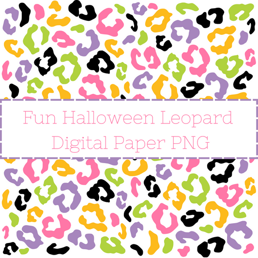 Fun Halloween Leopard Digital Paper