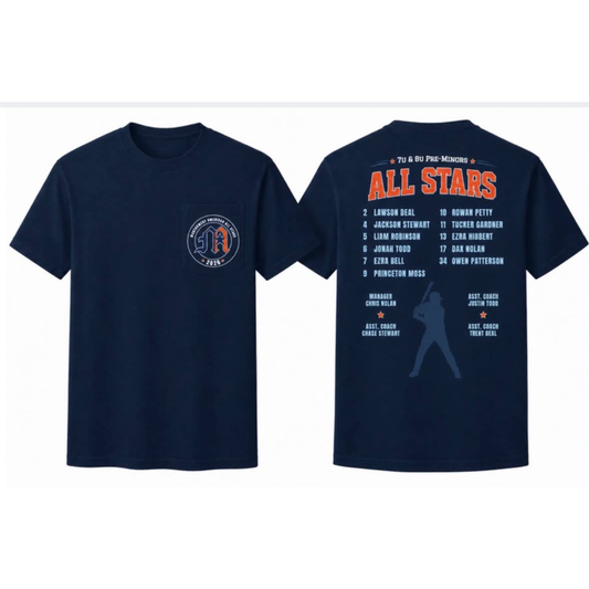 7U/8U Pre-Minors Roster Shirts