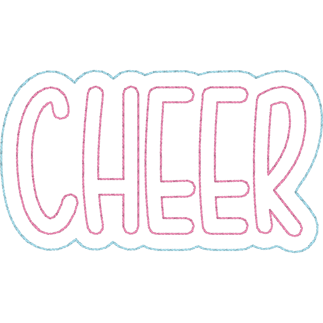 Cheer Double Applique - Bean Stitch 4x4