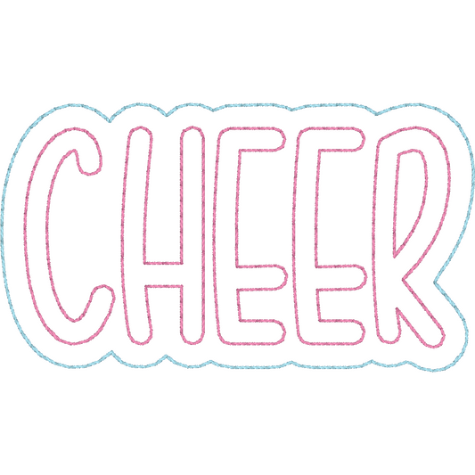 Cheer Double Applique - Bean Stitch 4x4