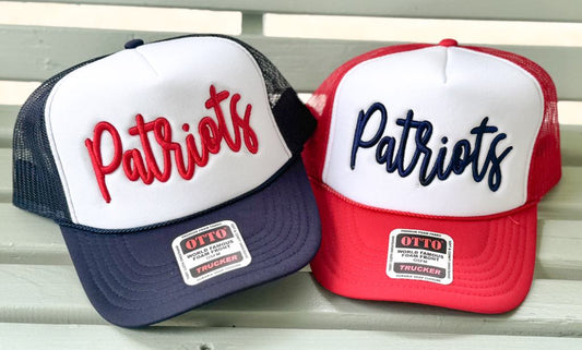 Pike Road Patriots Foam Trucker Hats with Puff Embroidery