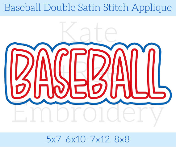 Baseball Double Applique