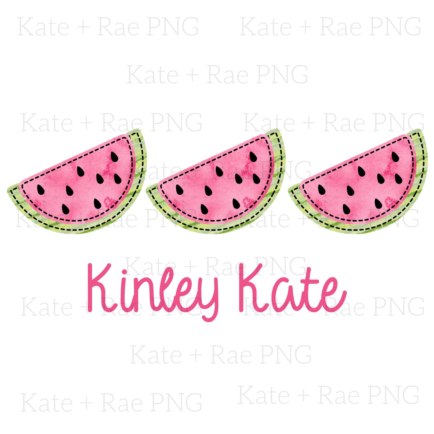 Watermelon Faux Applique with or without name plate.