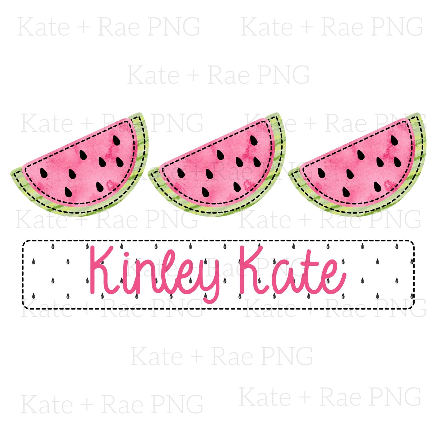 Watermelon Faux Applique with or without name plate.