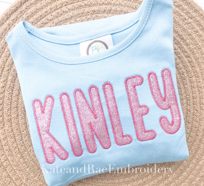 Simple Life Applique Font - Zigzag Stitch