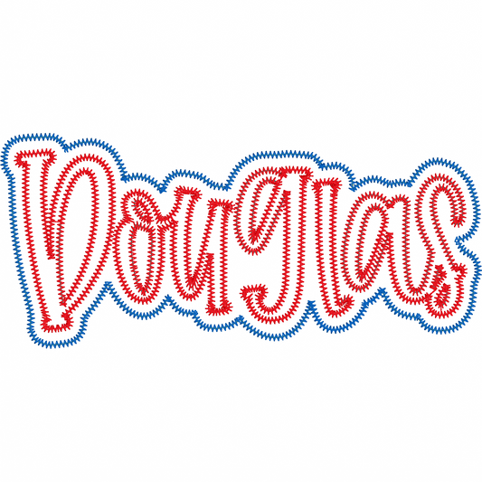 Douglas Double Applique - Zigzag